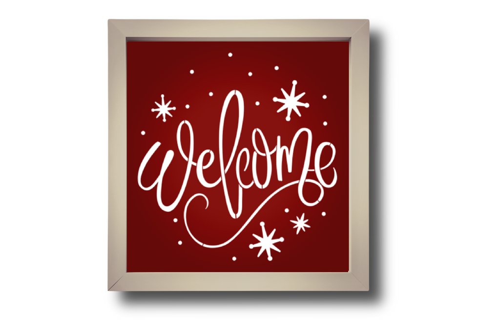 Welcome - Sparkle Stencil