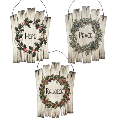 Rustic Wreaths Ornament Pattern by Chris Haughey