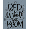 Red White and Boom Stencil