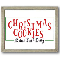 Christmas Cookies Baked Fresh Daily Stencil