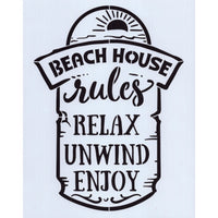 Beach House Rules Stencil