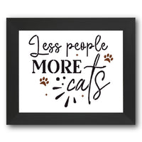 Less People More Cats Stencil