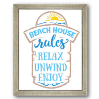 Beach House Rules Stencil