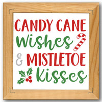 Candy Cane Wishes & Mistletoe Kisses Stencil