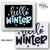 Hello Winter Stencil