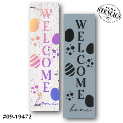 Welcome Home Easter Eggs Stencil