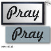 Simple Sayings:  Pray Script Stencil