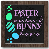 Easter Wishes and Bunny Kisses Stencil