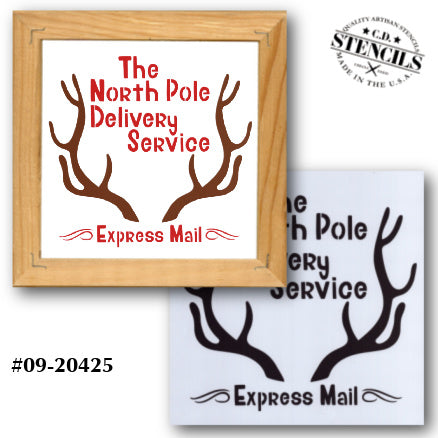 North Pole Delivery Service Stencil