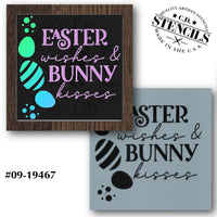 Easter Wishes and Bunny Kisses Stencil