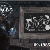 Black Cat Apothecary Stencil