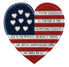 4" Patriotic Heart Frame Ornament