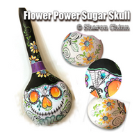 Flower Power Sugar Skull Gourd E-Pattern