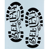 Santa Believe Boot Prints Stencil