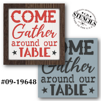 Come Gather Around Our Table Stencil