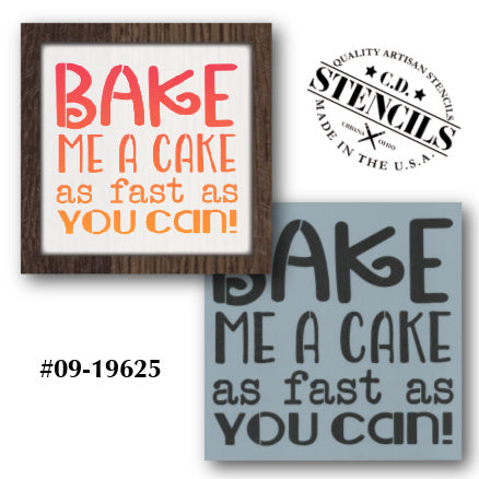 Bake Me a Cake Stencil