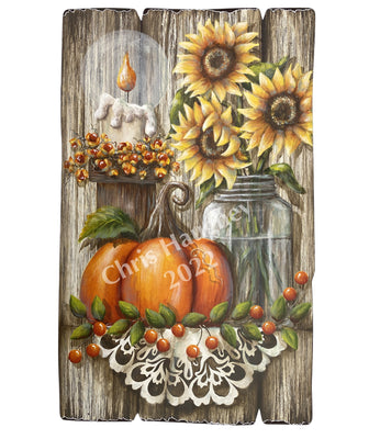 Rustic Sunflowers Pattern by Chris Haughey